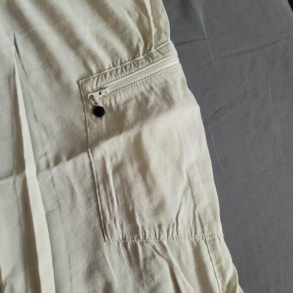 WindRiver Capri Pants Womens 10 Cream Brown Outdoor Cargo Pockets Stretch Hiking - Picture 2 of 12